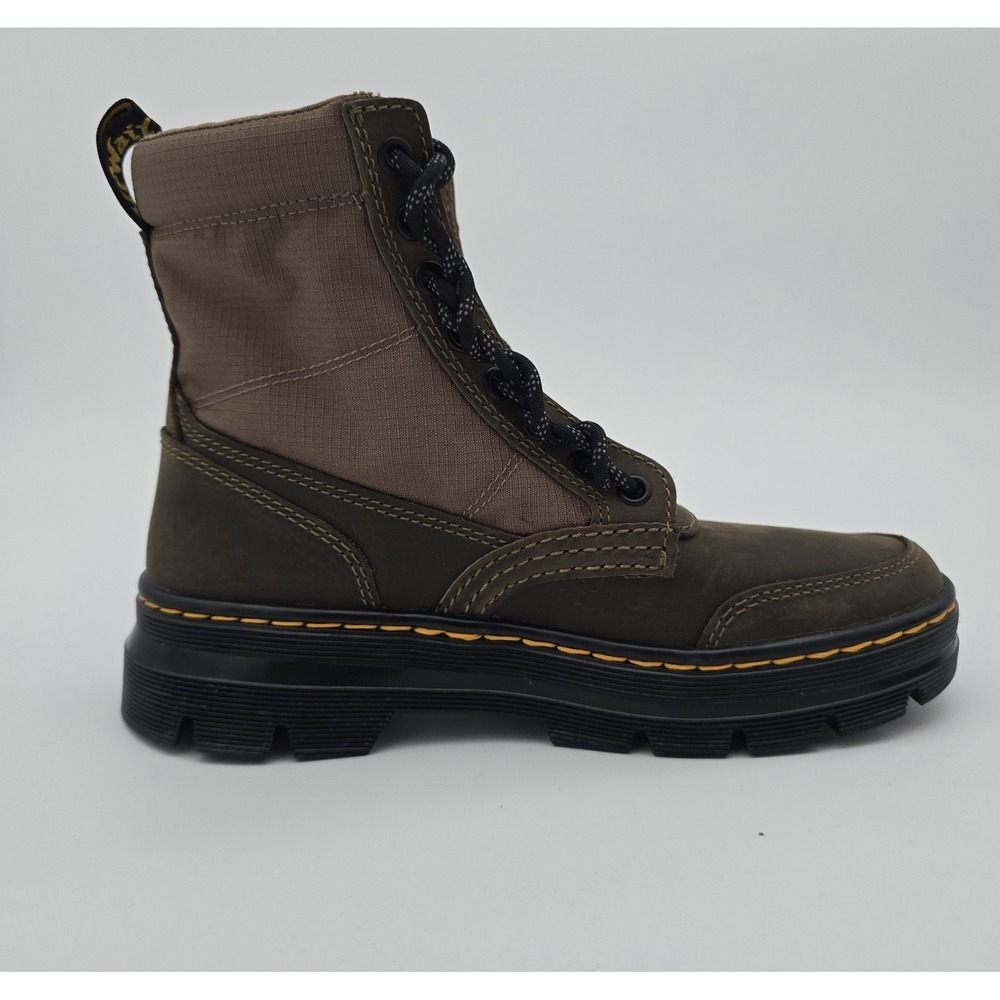 Dr. Martens Combs Jungle Zip Boots Ladies Size 7 Tactical Dark Khaki Lace-Up NEW - Picture 7 of 16